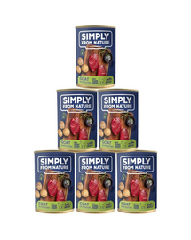 SIMPLY FROM NATURE Hrana umeda pentru caini, carne de capra si cartofi 6 x 400 g