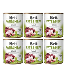 BRIT Pate&Meat Duck 6x800 g pate cu rata, pentru caini