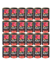 DOLINA NOTECI RAFI Conserve hrana caini, cu vita 24x400 g
