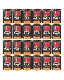 DOLINA NOTECI RAFI Conserve mancare umeda pentru caini, cu rata 24x400 g