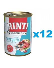 RINTI Kennerfleisch Sea Fish conserve caini 12x400 g peste marin