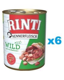 RINTI Kennerfleisch Game cu vanat 6x400 g hrana caine
