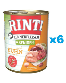 RINTI Kennerfleish Senior Chicken 6x800 g conserve alimente caini, cu pui