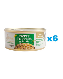 APPLAWS Taste Toppers Mancare umeda caine adult, Piept de pui, dovleac, mazare in sos 6x156 g