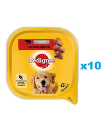 PEDIGREE Adult 10x300 g hrana umeda pentru caini cu carne de vita si ficat in mousse