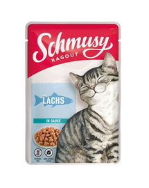 SCHMUSY RAGOUT cu somon in sos, hrana pisica 100 g