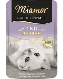 MIAMOR Ragout Royale in Jelly Beef Kitten plic in aspic pentru pisoi 100 g cu vita
