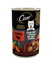 CESAR Hrana umeda pentru caini adulti, bogata in vita cu morcovi si fasole 400g