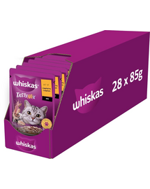 WHISKAS Adult plicuri in sos 28x85g cu miel si curcan pentru pisici adulte