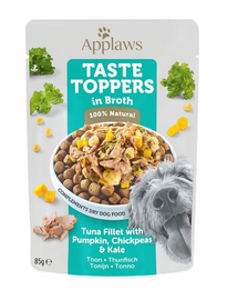 APPLAWS Taste Toppers, Hrana umeda caini, File de ton, dovleac si varza in sos 85 g