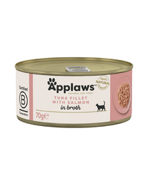 APPLAWS Cat Filet Mancare pisica, cu ton si somon in sos 70 g