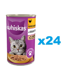 WHISKAS Adult conserva pui in aspic 24x400 g - hrana umeda completa pentru pisici adulte