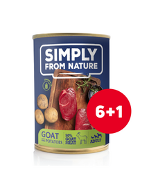 SIMPLY FROM NATURE hrana umeda pentru caini 6 x 400 g + 1 GRATIS capra si cartofi
