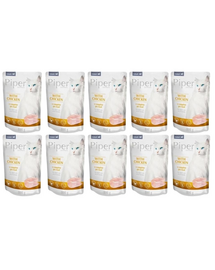 PIPER Animals Adult Cat 10x100 g hrana umeda pentru pisici, cu pui