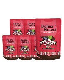 DOLINA NOTECI Superfood hrana umeda pentru pisici, cu carne de caprioara si vita 10x85g