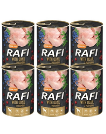 DOLINA NOTECI RAFI Quail hrana umeda caini, conserva cu prepelita 6x400 g