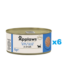 APPLAWS Cat Adult Tuna with Crab in Broth tuńczyk i krab w bulionie 6x70 g