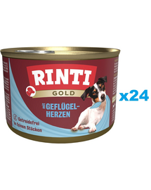 RINTI Gold Poultry hearts Mini Serca drobiowe dla psów ras małych 24x185 g