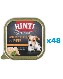 RINTI Feinest Poultry Pure&Rice tacka drób i ryż 48x150 g