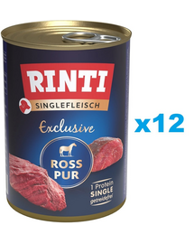 RINTI Singlefleisch Exclusive Horse Pure monobiałkowa konina 12x400 g