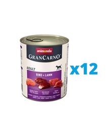 ANIMONDA Grancarno Adult vită și miel 12 x 800 g