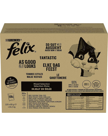 FELIX Mix arome hrană umedă pisici în gelatină 120x85 g