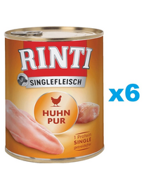 RINTI Singlefleisch Chicken Pure monobiałkowa kurczak 6x800 g