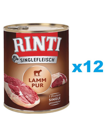 RINTI Singlefleisch Lamb Pure monobiałkowa jagnięcina 12x800 g