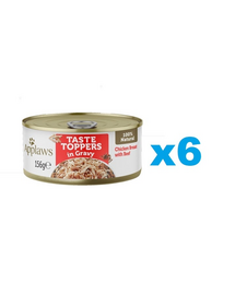 APPLAWS Taste Toppers Pierś z kurczaka z wołowiną w galaretce 6x156 g