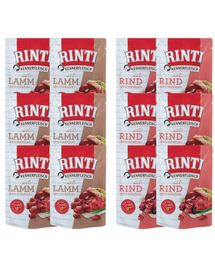 RINTI Kennerfleisch Mix smaków Wołowina Jagnięcina saszetki dla psa 12x400 g