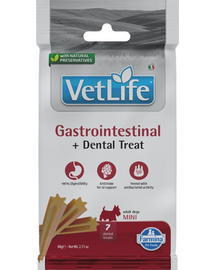FARMINA Vet Life Dental Treat Gastrointestinal Mini 60 g Gustare dentara gastrointestinala pentru caini de rase mici