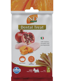 FARMINA N&D Pumpkin Dental Treat Chicken Pomegranate Mini 60 g baton dentar pentru caini de talie mica, pui si dovleac