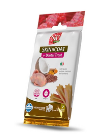 FARMINA N&D Quinoa Dental Treat Skin Coat Quail Medium/Maxi 100 g gustare dentara pentru caini de talie medie si mare, prepelita