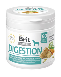 BRIT Vitamins Digestion 120g supliment digestiv caini adulti, cu probiotice si enzime digestive (60 tablete)