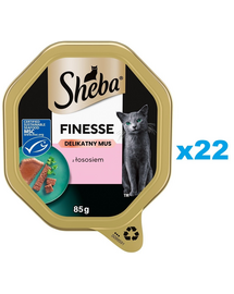 SHEBA Finesse pate fin cu somon 22x85 g hrana umeda pisici adulte