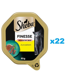 SHEBA Finesse mousse pentru pisica 22x85 g hrana umeda completa