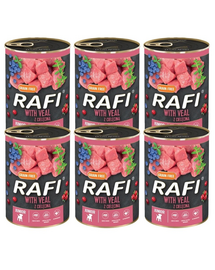 DOLINA NOTECI RAFI Junior Veal z cielęciną mokra karma dla psa 6x400 g