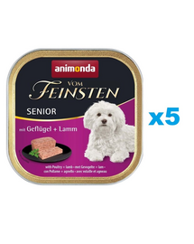 ANIMONDA Pate pentru caini vom Feinsten Senior pasare si miel 5 x 150 g