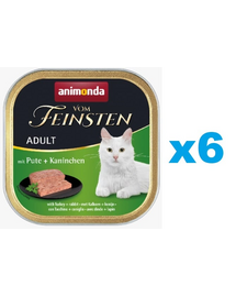ANIMONDA Vom Feinsten Classic cu curcan și iepure 6 x 100 g