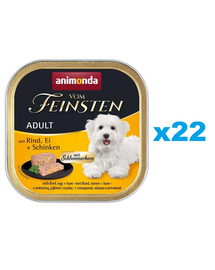 ANIMONDA Vom Feinsten Pate vită cu ouă și șuncă 22x150 g
