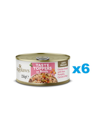APPLAWS Taste Toppers Pierś z kurczaka, szynka i dynia w bulionie 6x156 g
