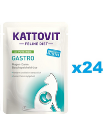 KATTOVIT Feline Diet Gastro Indyk z ryżem 24 x 85 g