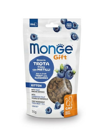 MONGE Kitten păstrăv și afine hrană complementară pentru pisoi 50 g