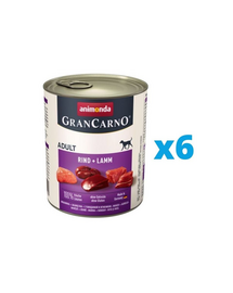 ANIMONDA Grancarno Adult vită și miel 6 x 800 g