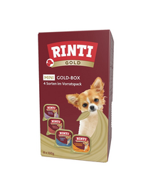 RINTI Gold Mini Multibox 8x100 g hrană câini adulți de talie mică