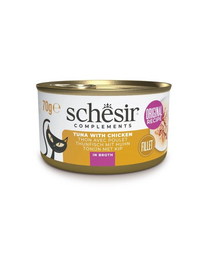 SCHESIR Ton cu pui in sos pentru pisici 70 g