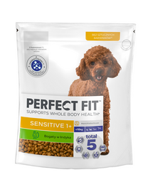 PERFECT FIT Sensitive 1+ bogat in curcan 825 g hrana caine adult rasa mica