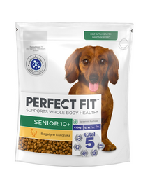 PERFECT FIT Senior 10+ cu pui hrana pentru caini seniori talie mica 825 g