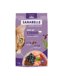 SANABELLE Adult 8 kg hrană uscată cu struț pentru pisici adulte