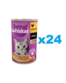 WHISKAS Adult 24x400 g mokra karma pełnoporcjowa dla dorosłych kotów z kurczakiem w sosie